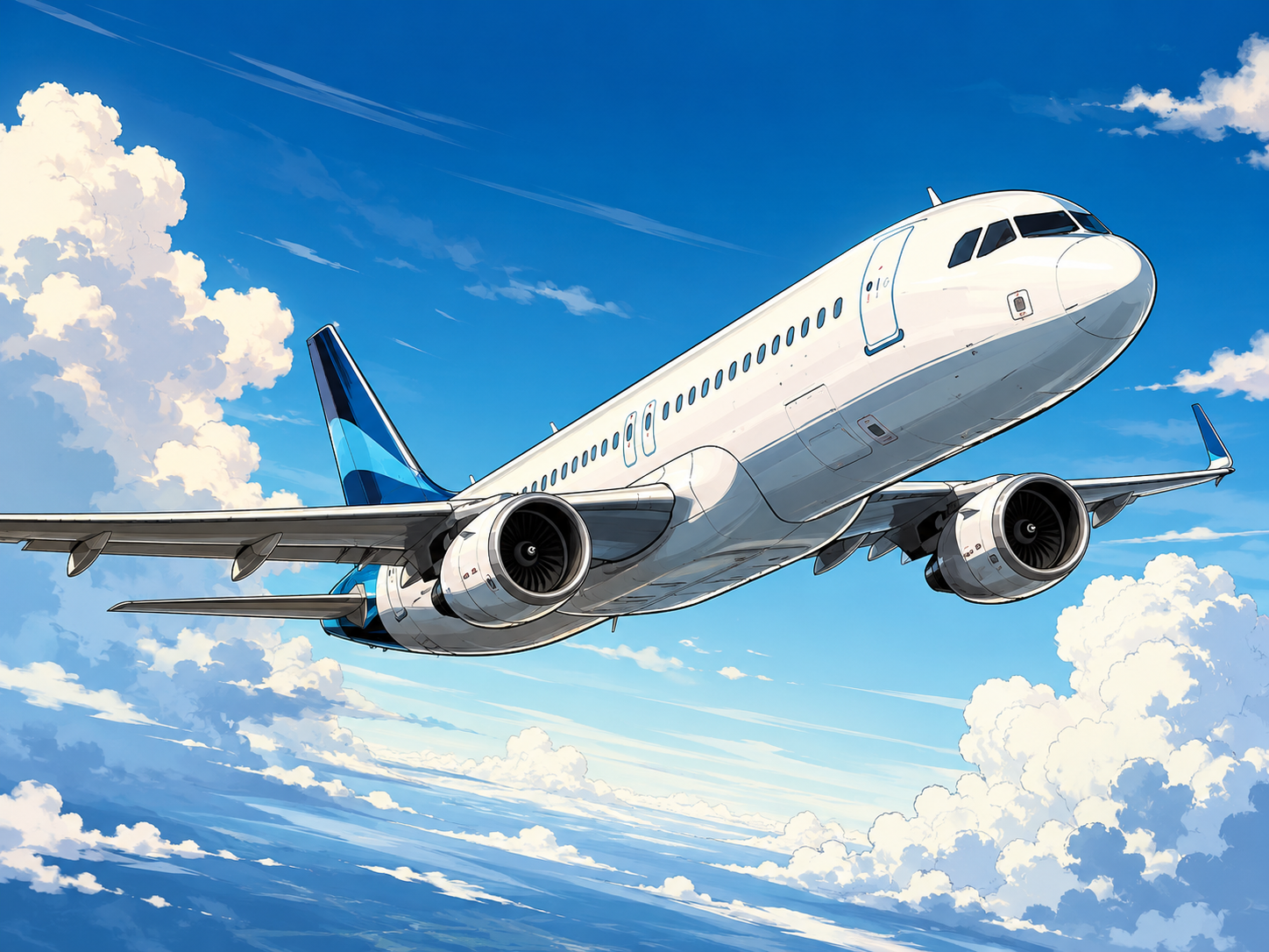 Avion de ligne façon comics